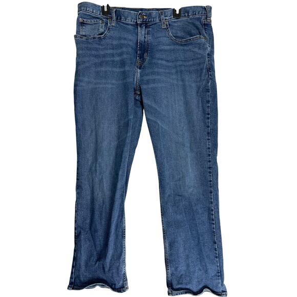 Old Navy Mens Straight Jeans 38x32 (39x31) Blue Denim Mid Rise Cotton Blend - Picture 1 of 6